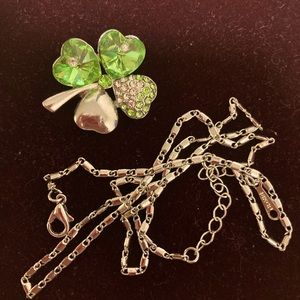 4 leaf clover 18k gold plated adjustable chain
